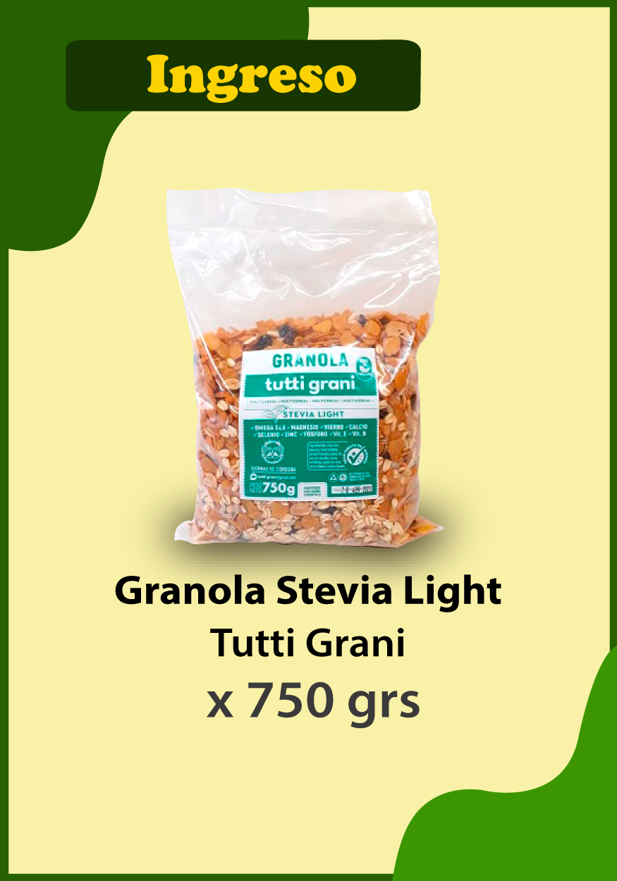 Novedades Productos GRANOLA STEVIA LIGHT X 750 GRS